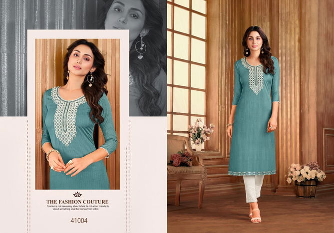 Kapil Trendz Twisha Fancy Festive Wear Rayon Designer Latest Kurti Collection